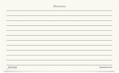 Jot & Mark Recipe Cards: 3x5 Inches Blank Double Sided, 50 Count (Modern Minimal)