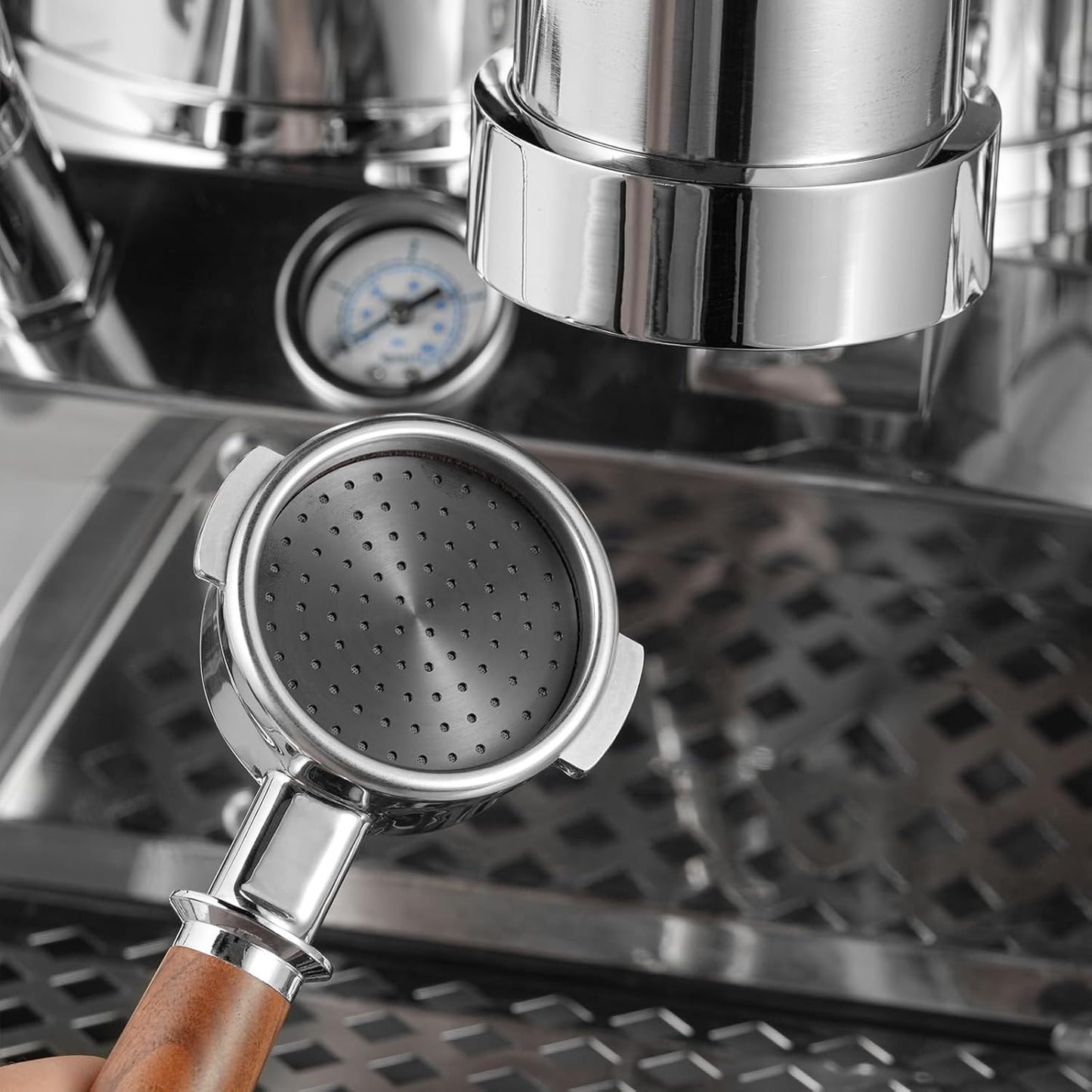 MHW-3BOMBER 58.5mm Espresso Puck Screen, Reusable Metal Espresso Filter for 58mm Portafilter Basket, Black FG5588