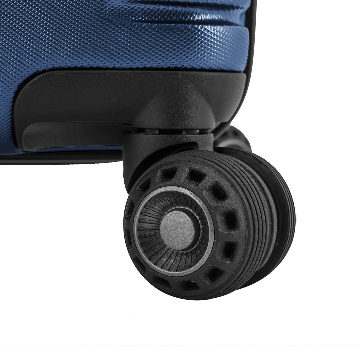 Traveler's Choice Archer Polycarbonate Hardside Spinner Luggage Set,Tie Down Straps, Blue, 2-Piece