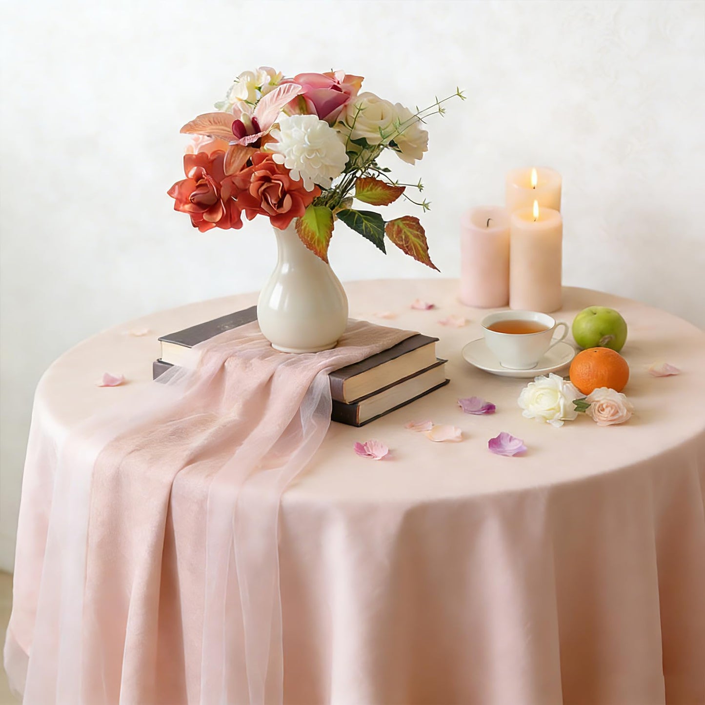 Pink Artificial Flowers Combo Set - Silk Roses Orchid Hydrangea for Wedding Bouquets, DIY Bridal Flower Arrangements, Wedding Table Centerpieces for Receptions, Cake Decor, Home Party Decoration