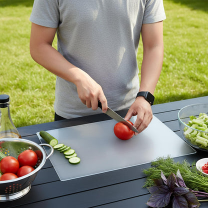 ZENFUN 30 Pc Plastic Cutting Board Mats, Flexible Clear Cutting Mats 15 x 12 In, Kitchen Cutting Board Sheets Frosted Placemats BPA-Free, Non-Porous