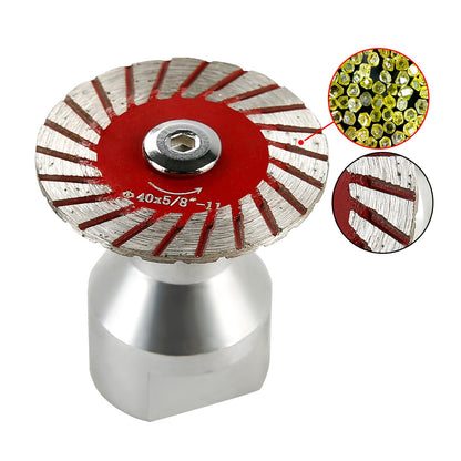 LOZLIN 5-Piece 40mm Diamond Engraving Blade & Saw Kit with Removable Flange (5/8-11 Thread) for Granite Marble Ceramic PVC Precision Lettering - Multi-Material Carving Tools-Red