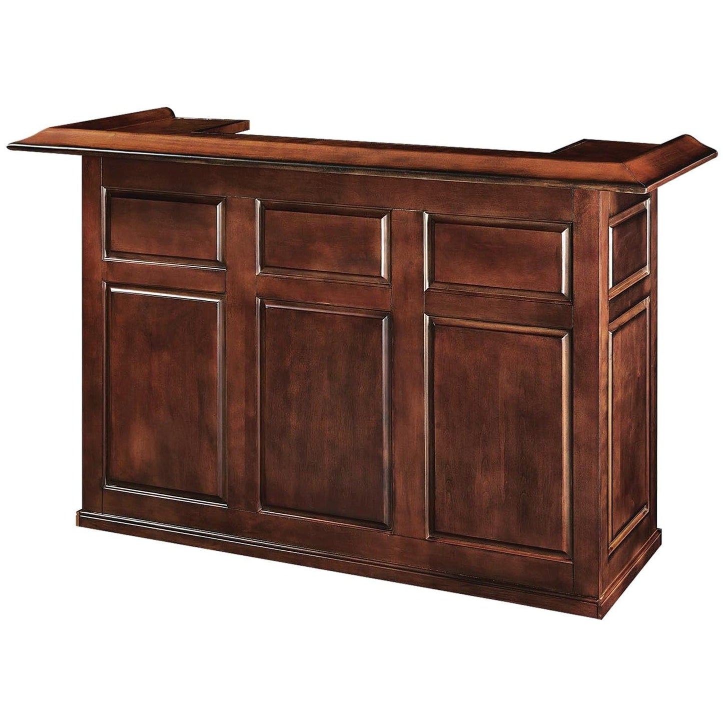 RAM Game Room Dry Bar with mini fridge pocket 72" Chestnut