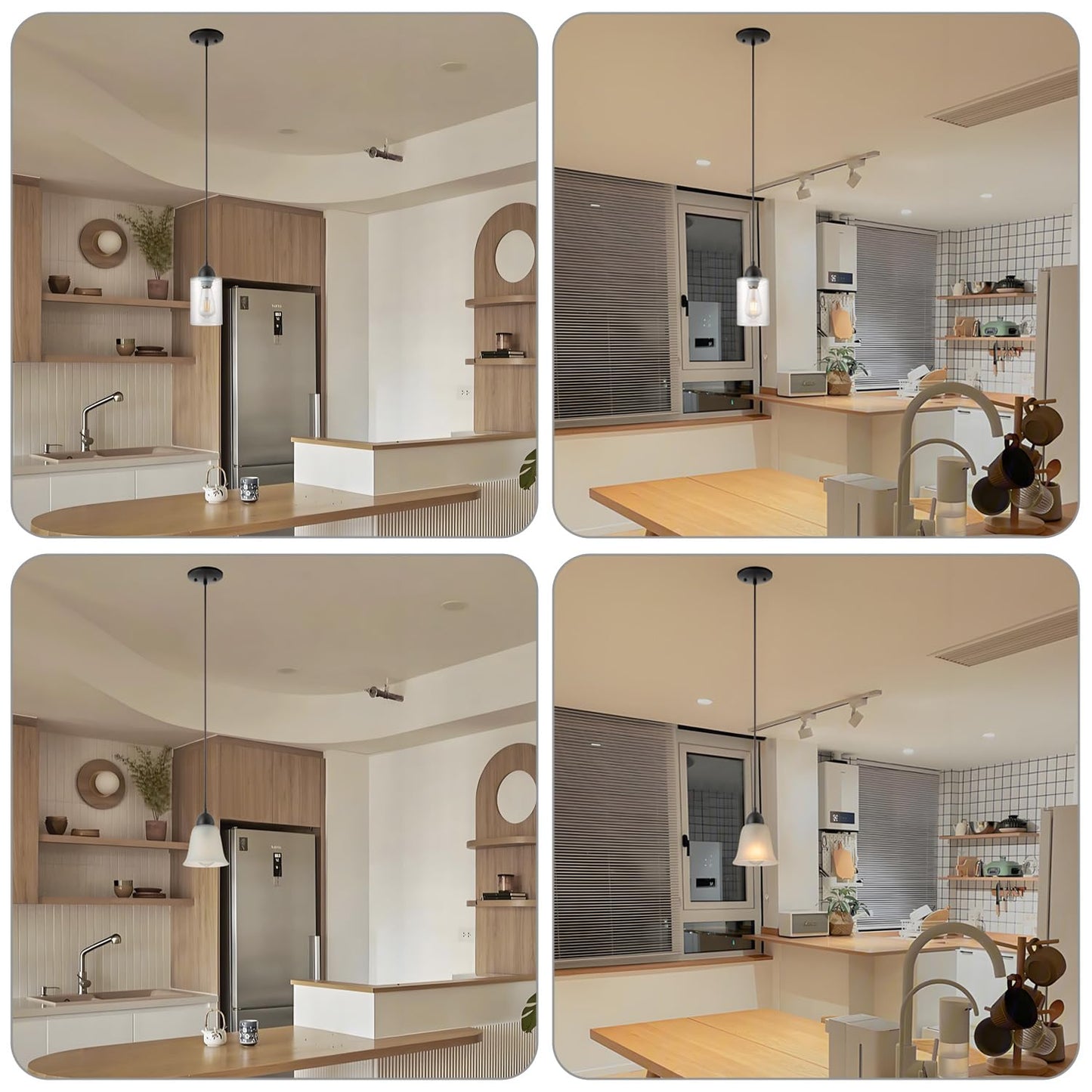 SIXZOONM Small Pendant Light Kit - ORB, DIY Make Farmhouse & Modern Kitchen Island Pendant Lights, Hanging Light Fixtures Ceiling Mount, Adjustable Height, 1 Pack（Shade and Bulb Not Included）