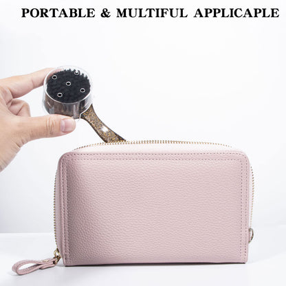 2 Pcs Large Facial Cleansing Brush, Face Brush Cleanser, Upgraded Soft Exfoliating Face Wash Brush Face Scrubber for Skincare, Black Charcoal Bristles Glitter Handle