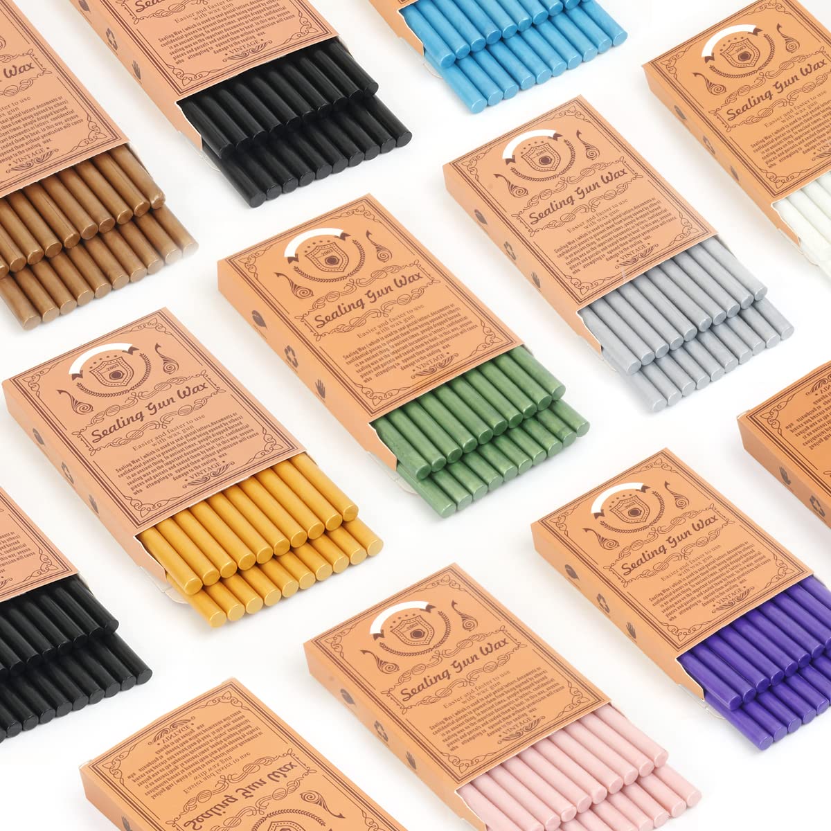 Wax Seal Kits, Wasole 20Pcs Pearl Pink Sealing Wax Sticks with 1 Pieces Glue Gun Set for Wax Seal Stamp, Great for Wedding Invitations, Birthday Cards, Envelopes, Gift Wrapping (Pearl Pink)