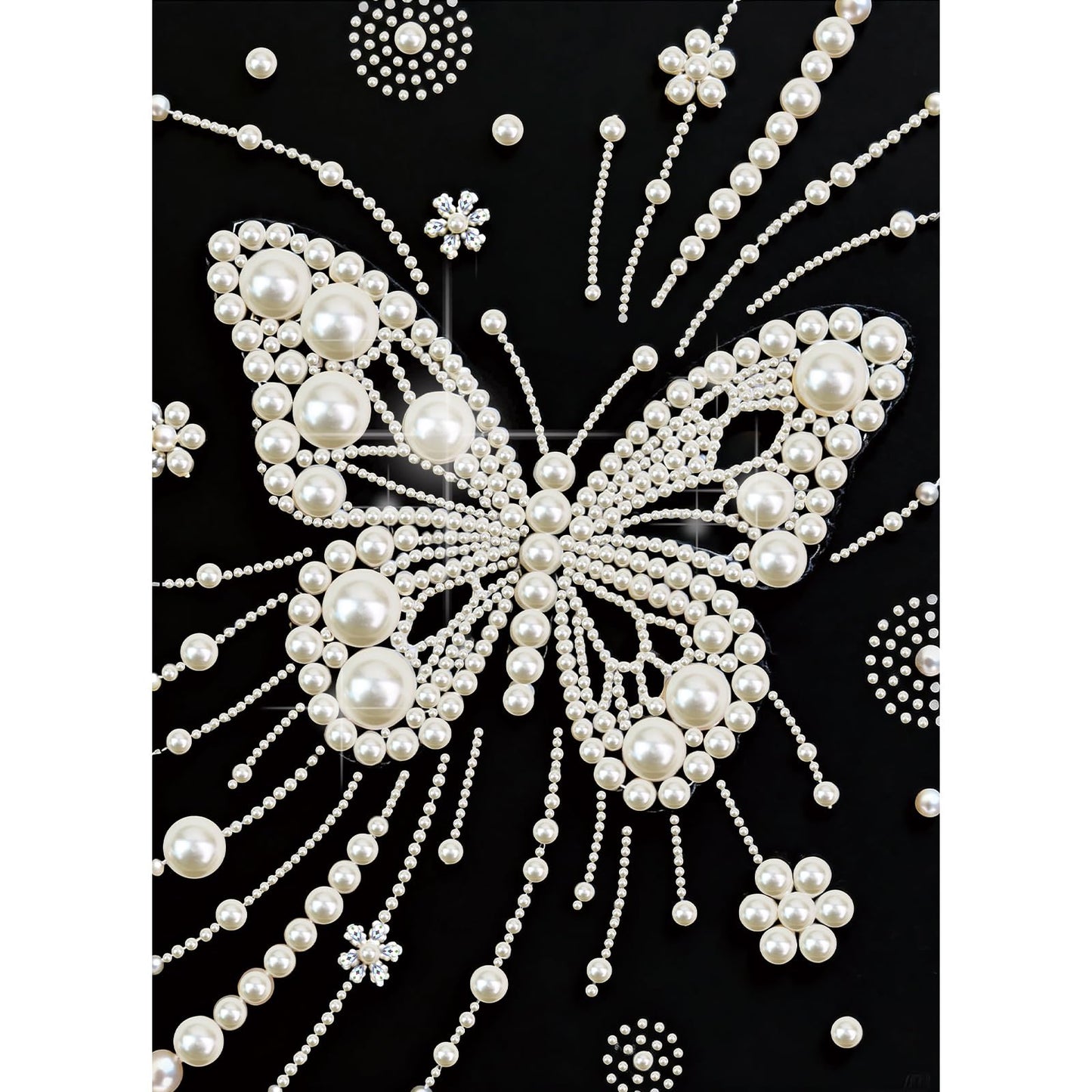 LazyFold DIY Pearl Diamond Art Painting Crafts Kit,White Butterfly Creative Diamond dots Wall Decor for Bedroom Study Home Decor,Handmade Thoughtful House Present