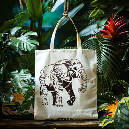 MAYJOYDIY 2 Sets Elephant Stencil 11.7×8.3/11.8x11.8inch Large Forest Animals Painting Stencil with Paint Brush Reusable Jungle Animal Drawing Templates for Wood Canvas Paper Fabric Wall Glass