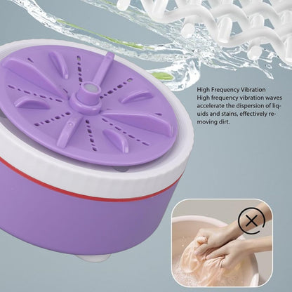 Mini Turbo Washing Machine - USB Portable Small Clothes Washer for Travel, Timed Adjustable Laundry for Underwear, Baby
