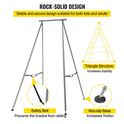Happybuy Yoga Sling Inversion 9.6 FT Height Inversion Yoga Swing Stand Max Capacity 551lbs/250kg Aerial Yoga Frame with 236in/6m Yoga Swing Inversion Sling Body Bundle Safety Belts Green