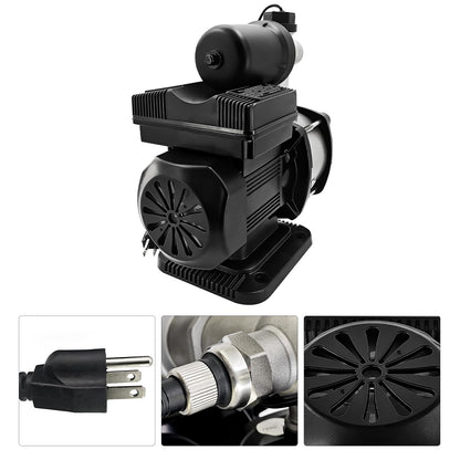 450w 57PSI Smart Water Pressure Booster Pump 1" NPT 21GPM, 115VAC 60Hz Boosts 7 Water Outlets for Home Shower Irrigation Energy Saving Multistage Centrifugal Pump