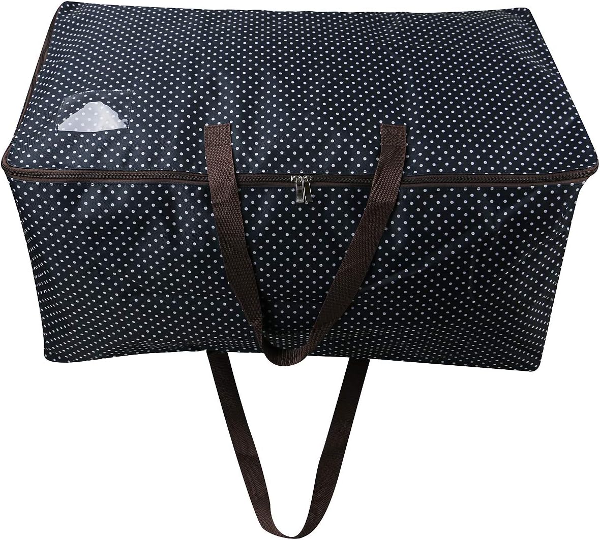 27.5 x 16.5 x 13.8, 3-Side Zip Open Storage Bag for Christmas Trees, Black Dots