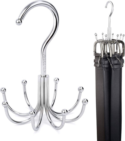 ZEDODIER Belt Hanger 2 Pack, Maximum 24 Storage Capacity, Organizer for Belt, Bra, Tank Top, Tie, Scarf