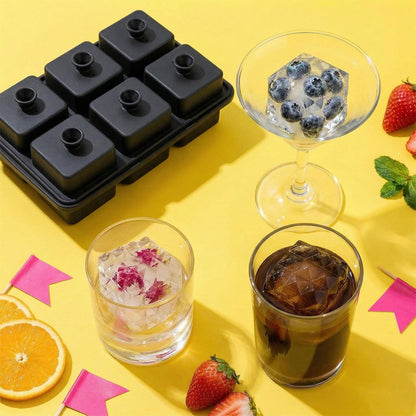 Large Ice Cube Tray with Lid 2inch,Reusable Ice Cube Trays for Freezer,Food-Grade Silicone Ice Trays for Freezer Cube Molds for Cocktail,Whiskey,Meal Prep,Stackable Flexible Icetray (Rhomboid Square)