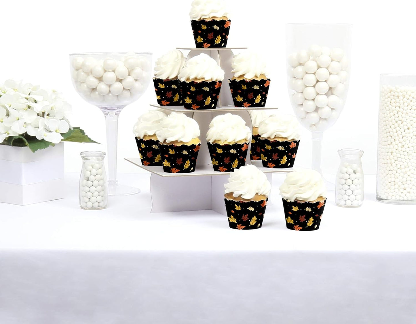 Big Dot of Happiness Fall Leaves - Give Thanks Party Decorations, Fall or Thanksgiving Cupcake Wrappers