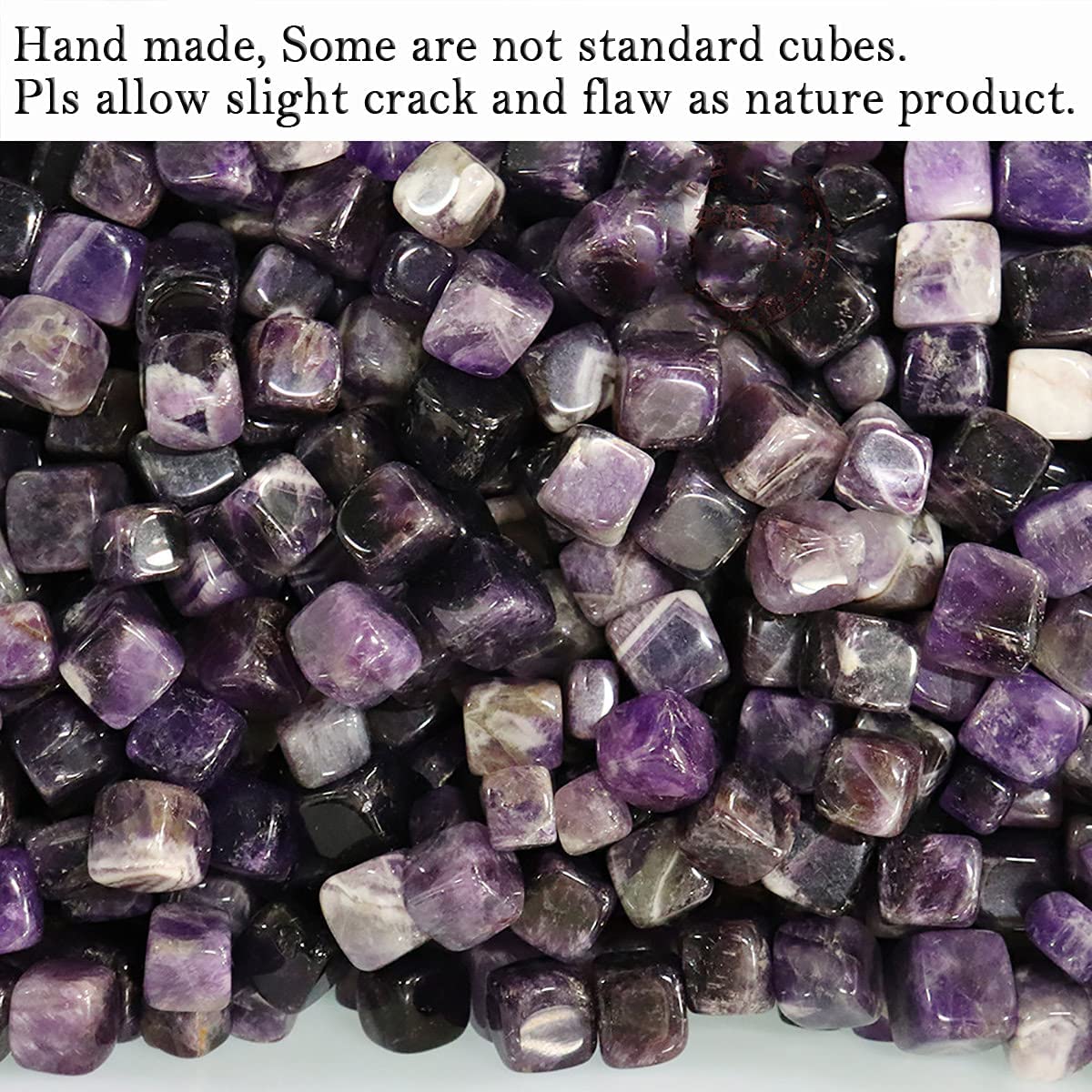 FZBHRO Amethyst Whiskey Stones Chilling Crystal Ice Cubes for Drinks Whiskey Rocks 0.7-0.8" Wine Cubes Gifts for Women Set of 6