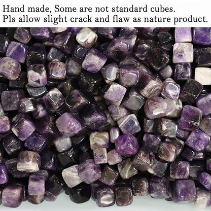 FZBHRO Amethyst Whiskey Stones Chilling Crystal Ice Cubes for Drinks Whiskey Rocks 0.7-0.8" Wine Cubes Gifts for Women Set of 6