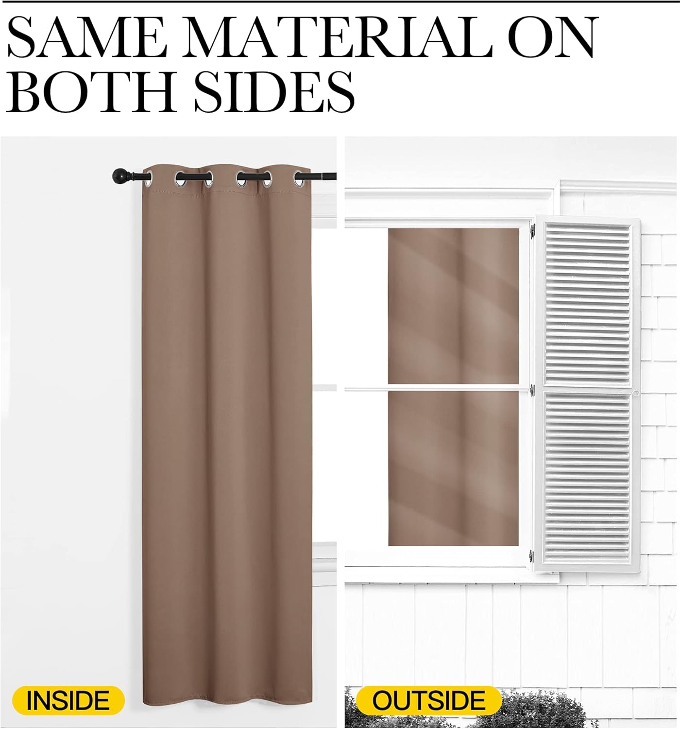 NICETOWN Blackout Curtains - Thermal Insulated Grommet Drapes for Bedroom | Set of 2 Panels, 55x90 Inch, Cappuccino