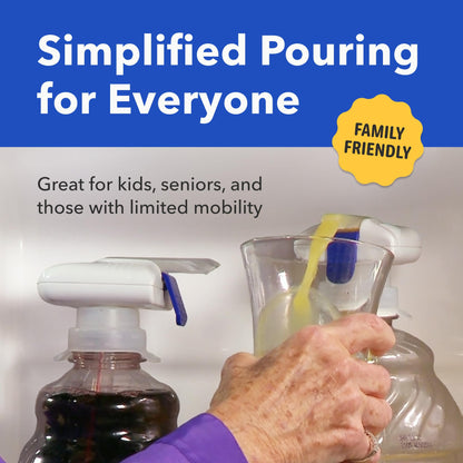 Magic Tap Automatic Drink Dispenser for Fridge, Black (1 Pack), No Spill Milk Dispenser for Fridge, Automatic Milk Dispenser Pump for Gallon Jugs, Water & Juice, Fits Most Bottles, Batteries Required