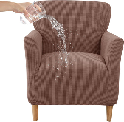 1-Piece CRFATOP Stretch Mid Century Modern Armchair Slipcover Jacquard Accent Chair Covers with Arms Soft Waterproof