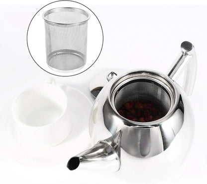 Tea Pots with Infusers for Loose Tea, Stainless Steel Teapot with Lid and Strainer (1500ml)