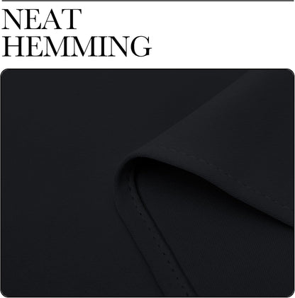 NICETOWN Blackout Curtains - Thermal Insulated Grommet Drapes for Autumn/Winter | Set of 2, 42"x50", Black