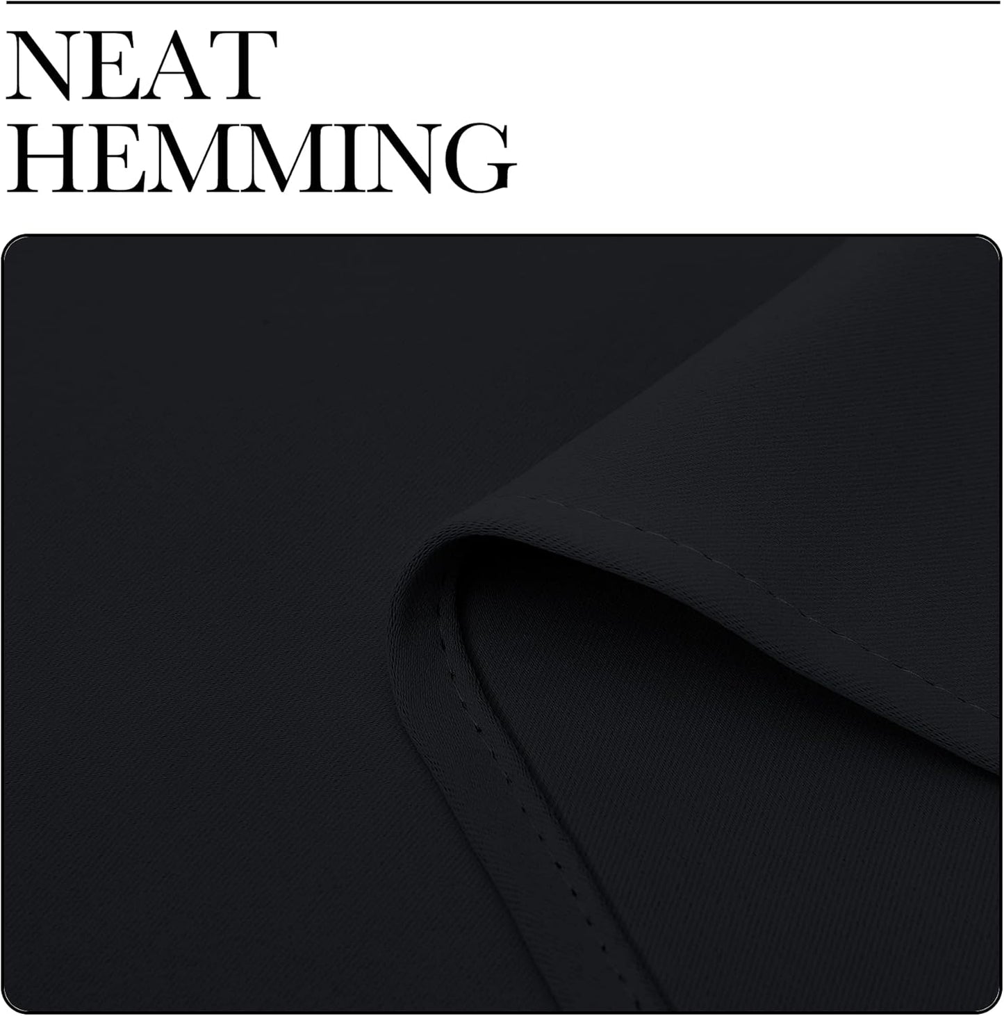 NICETOWN Blackout Curtains - Thermal Insulated Drapery Panels for Living Room | 2 Panels, 29" x 45", Black