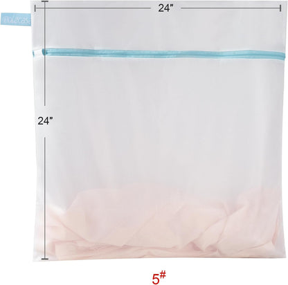 Polecasa Premium Soft Fine Mesh Laundry Bags - 2 Pack Jumbo Durable Wash Bags with Sturdy Zipper