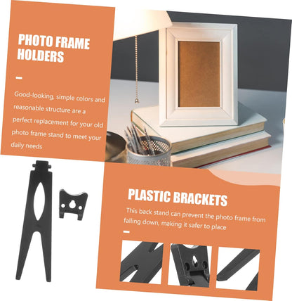 ADOCARN 10pcs Photo Frame Stand, Easel Back Support for Desktop Display, Plastic Crystal Kickstand