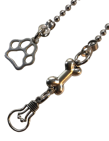 Paw Print Dog Bone Light Fan Pull Chain Ball Chain Extender Replacement