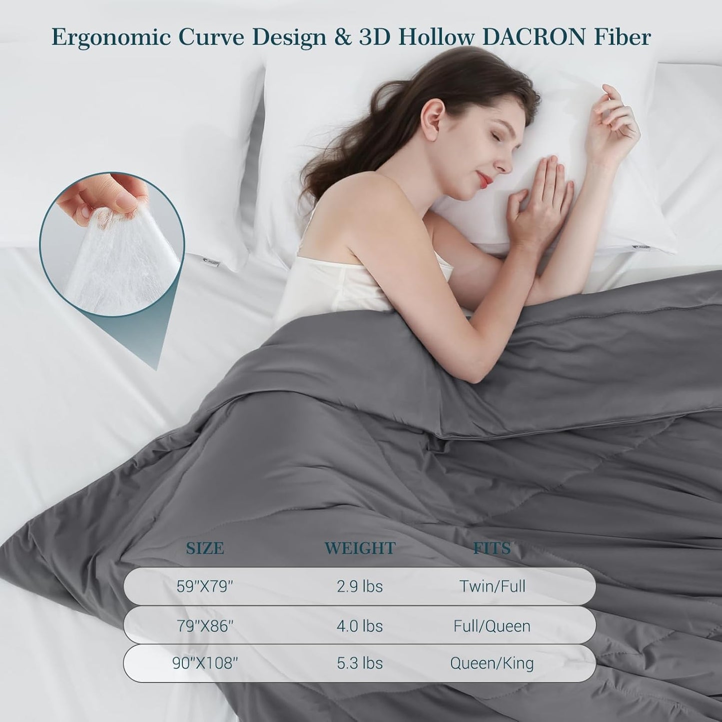 Elegear Cooling Comforter Twin, Absorbs Body Heat, Japanese Arc-Chill 3.0 Fabric, Hypo-Allergenic, Gray