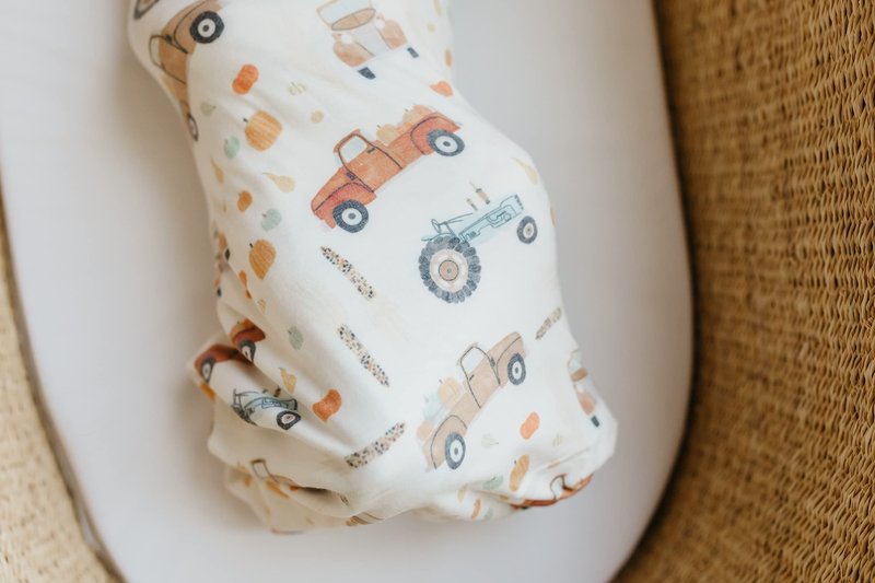 Copper Pearl Large Premium Knit Baby Swaddle Receiving Blanket Hayride