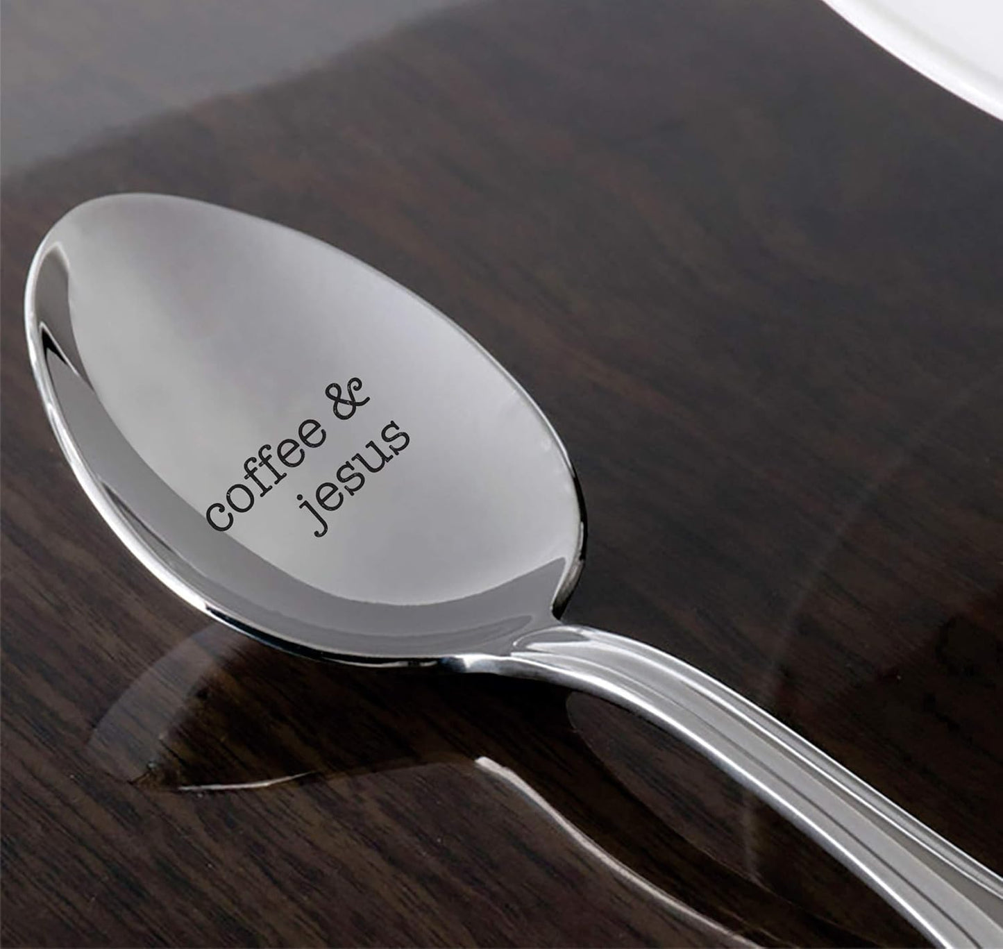 Coffee Spoon, Engraved Jesus - Christian Gifts for Her, Inspirational Kitchen Keepsake