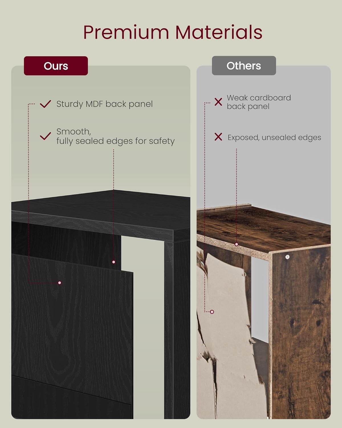 2-Tier 9.4 11.8 25.2 Inches, ULBC432B01 VASAGLE Custos Collection - Bookshelf, Bookcase, Book Shelf, Open Storage