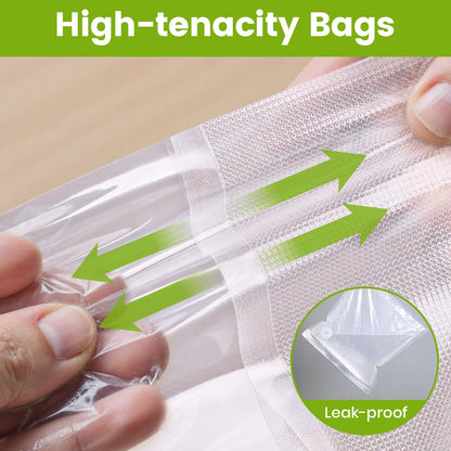 FEPPO Vacuum Sealer Bags for Food, 30 PCS 8.3"×8.7" Reusable Vacuum Seal Bags with Air Valve for Food Storage, Ideal for Freshness Preservation