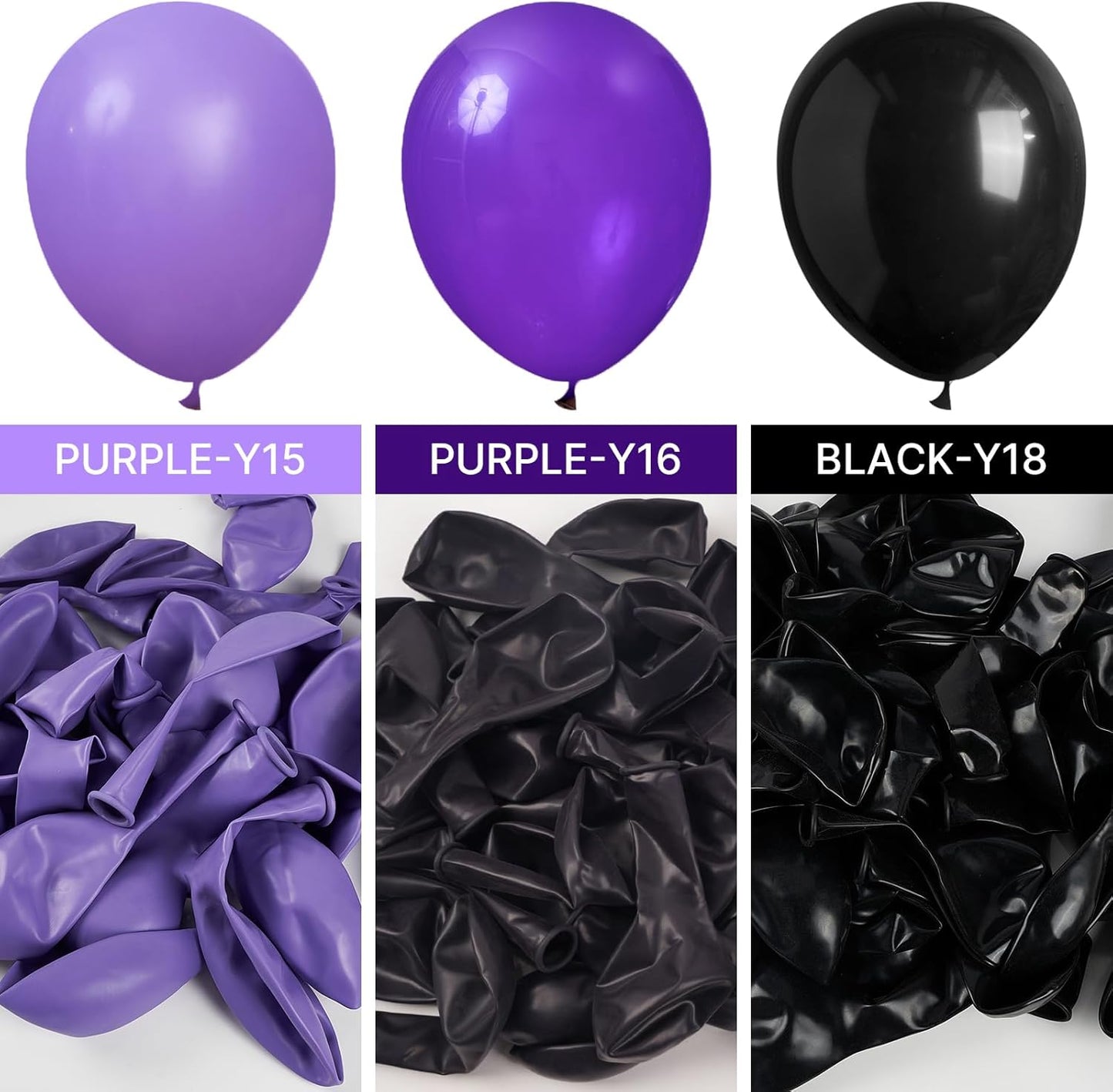 PartyWoo Dark Purple Balloon Arch Kit - 152pcs in 5-18 Inch Sizes for Birthday & Baby Shower Decor