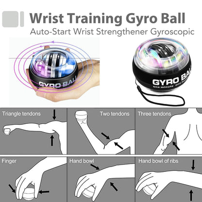 EASJOY Grip Strength Trainer Kit (6 Pack) with Finger Exerciser, Hand Grip Strengthener, Hand Extension Exerciser, Stress Relief Ball, Grip Ring, Gyro Ball for Muscle Building and Injury Recover