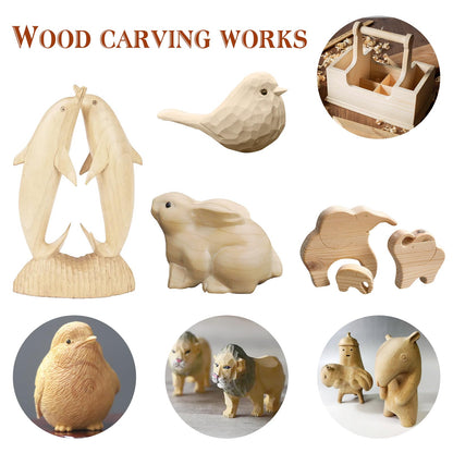 Olerqzer 35-in-1 Wood Carving Kit, Wood Whittling Kit for Beginners, Whittling Knife Set & Carving Tools with Large Storage Bag, Ideal for Spoon Carving, DIY Wood Projects