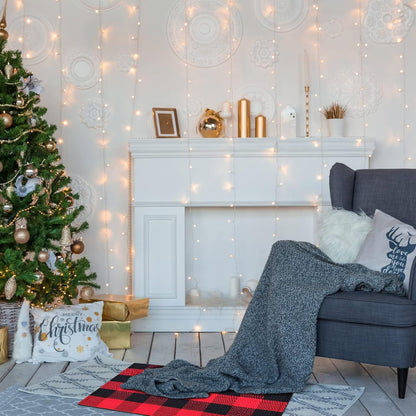 Buffalo Plaid Check Rug 35.4 x 23.6 Inch, Outdoor Indoor Front Porch Doormat, Washable Woven Decor for Home