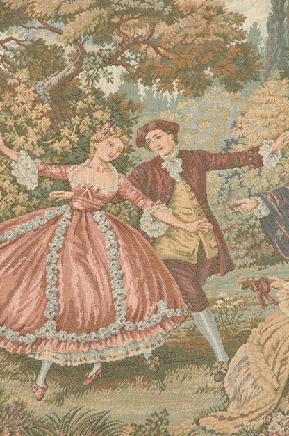 C Charlotte Home Furnishings Inc Scenes Galantes Italian Tapestry Wall Hanging - 56 in. x 23 in. Cotton/Viscose/Polyester by Francois Boucher
