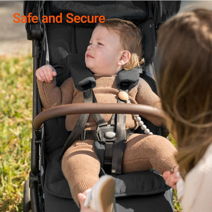 MAMAZING Ultra Air Lightweight Baby Travel Stroller with Carbon Fiber Frame, Compact & Airplane-Friendly, One-Handed Fold, 11.6 lbs, Perfect for Toddlers, Organizer & Cushion Included, Jet