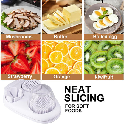 Velicber 3 in 1 Egg Slicer For Hard Boiled Eggs, 3 Slice Modes Egg Slicer with Stainless Steel Wire Egg Cutter Heavy Duty for Hard Boiled Eggs, Strawberry, Grape, Kitchen Dicer Tool