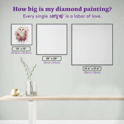 DIAMOND ART CLUB Austere - Owl Diamond Painting Kit, Fun DIY Crafts for Adults, Round Diamond Art Canvas, 13" x 13" (32.8 cm x 32.8 cm)