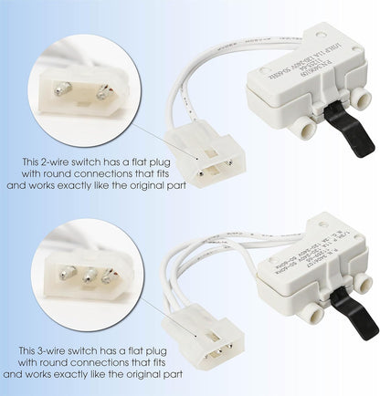 Replacement Part WP3406109 Dryer Door Switch - Compatible with Whirlpool Kenmore Maytag Roper Estate Sear