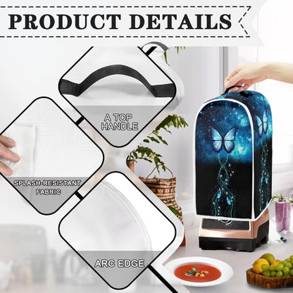 Blue Butterfly Starry Blender Cover, Kitchen Appliance Dust Protection for Food Processor, Juicer, Coffee Maker