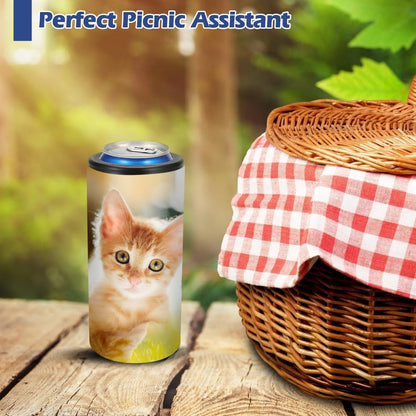 8 Pack Sublimation Can Cooler Blank Sublimation Can Holder Stainless Steel Insulated Can Cooler Sublimation Tumbler Vinly Gifts, White 12oz