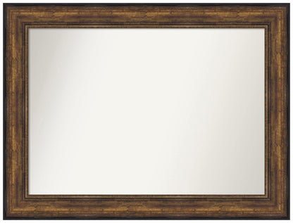 Amanti Art Bronze Wall Mirror 35x46 Ballroom Bronze Rectangle Bathroom Mirror for Wall Decor Living Room, X-Large Traditional Frame, Hangs Horizonally and Vertically, Bathroom Decor, Non-Beveled Edge
