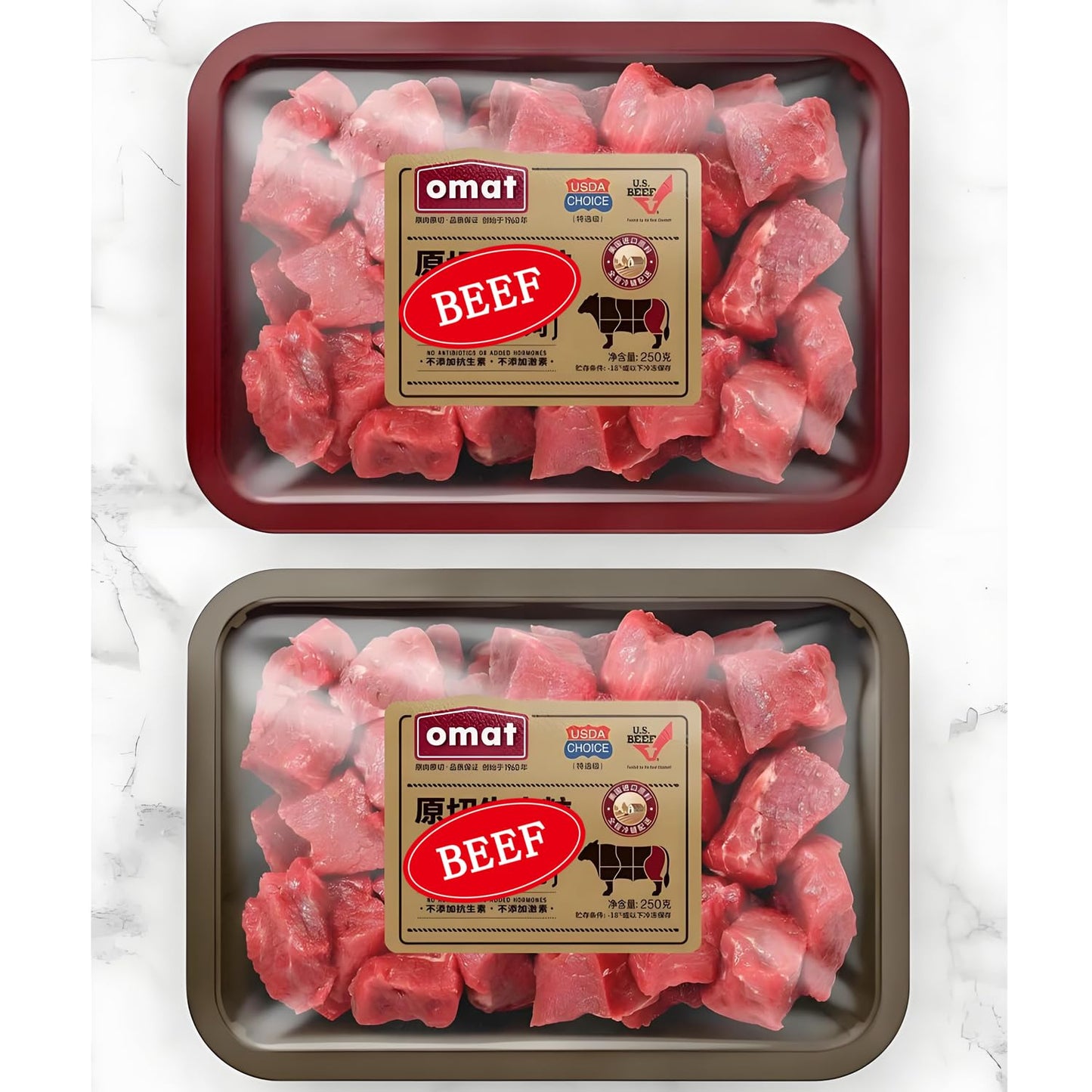 Beef Food Labeling or Butchers,Food Storage Labels,Beef Chicken Pork Meat Sticker Bundle for Meat Markets, Supermarkets,1.75 x 1 inch,500Pcs