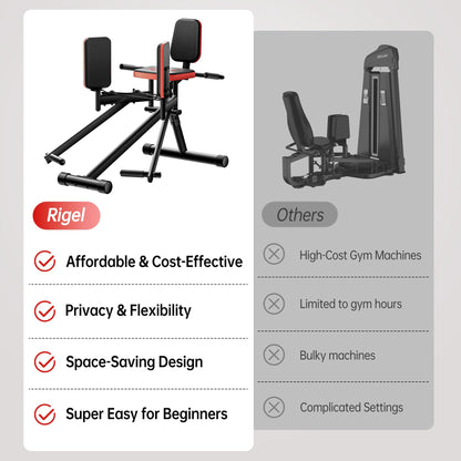 Rigel Leg Stretcher, 220LBS Leg Stretch Machine, Heavy Duty Steel Frame Equipment Splits Machine, Leg Stretching Training Machine for Home Gym Split Machine Training Fitness