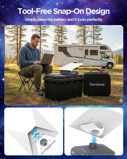 StarGrid All-in-One Kit for Starlink Mini, 288Wh 90000mAh Battery Pack Compatible with Starlink Mini, LiFePO4 Power Bank with Custom-Fit Carrying Case, for Travel Outdoor Camping
